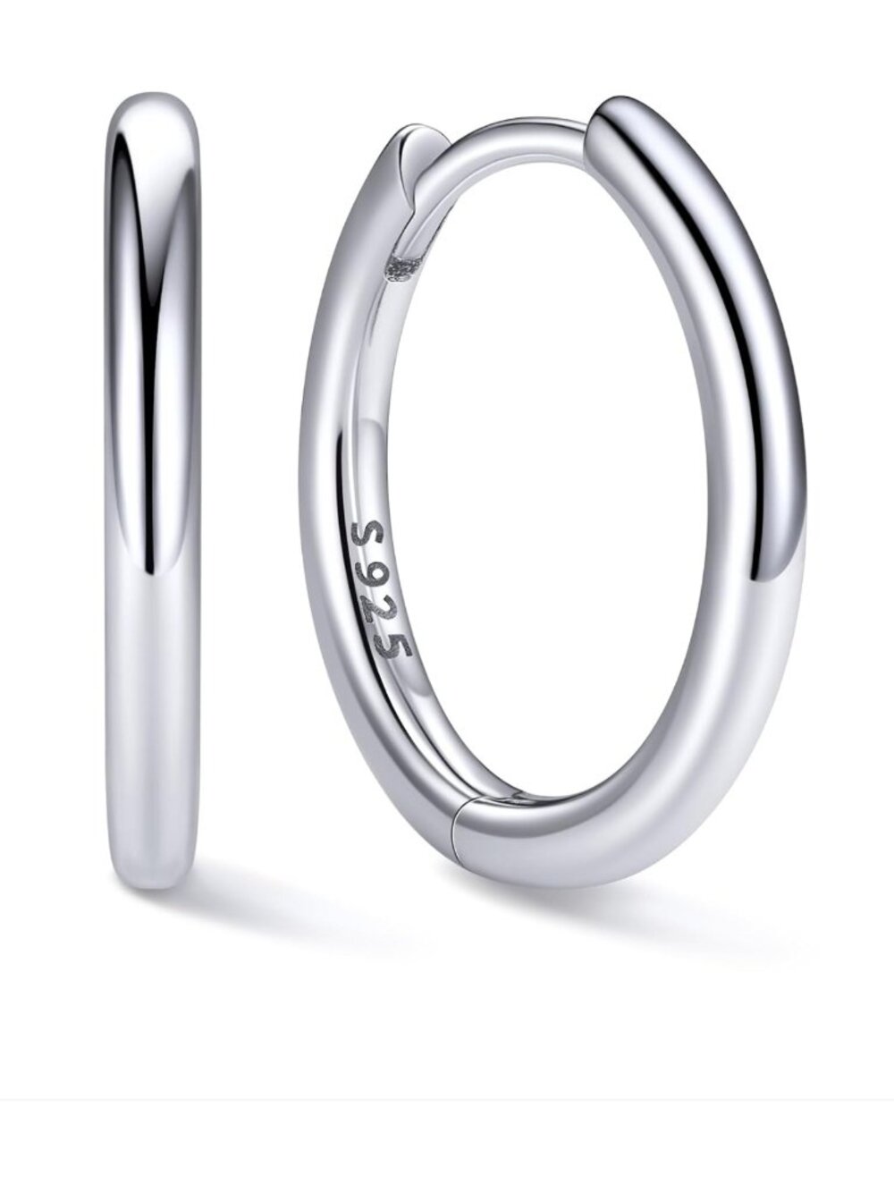 Stylish 925 Sterling Silver Small Hoop Earrings for Women, 8-20MM Chic Design